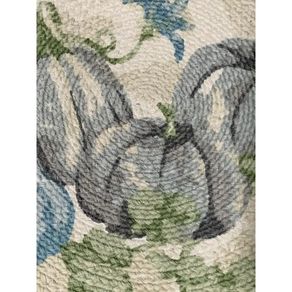 Set of 2 Placemats (4 Total) Harvest HOME Fall Leaves PUMPKIN Shaped 15